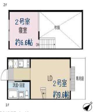 うぇすてる藍ぞめA棟(1LDK/1階)の間取り写真