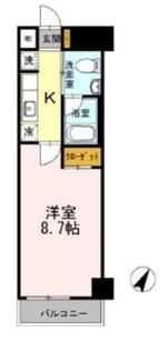 カスタリア神保町(1K/11階)の間取り写真