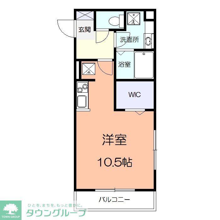VOLPE(ワンルーム/2階)の間取り写真