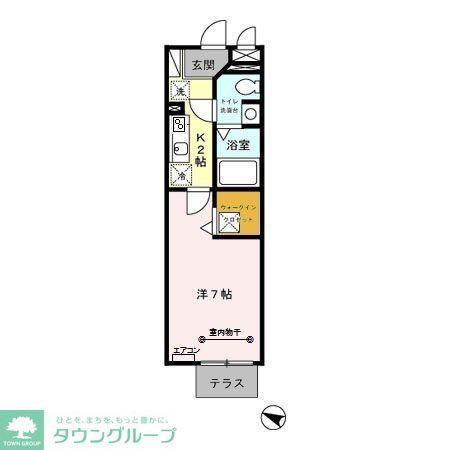 MS GARDEN(1K/1階)の間取り写真