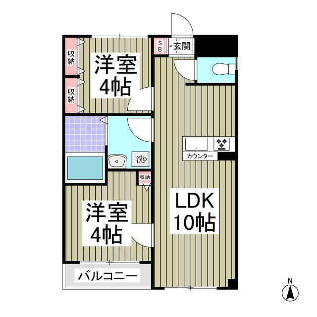 小平ファミリーマンション(1LDK/3階)の間取り写真