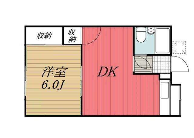プラザドゥサン(1DK/1階)の間取り写真