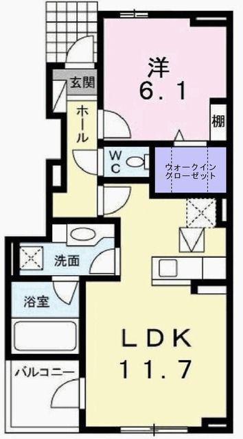 ノール・テリトワールI(1LDK/1階)の間取り写真