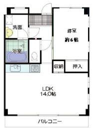 コスモ芦屋(1LDK/3階)の間取り写真