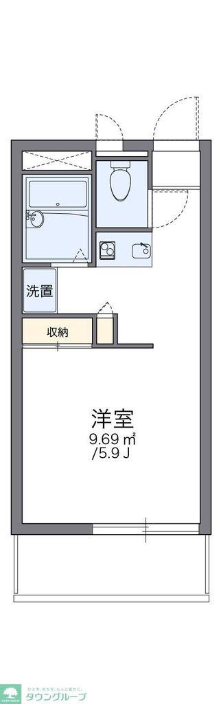 レオパレスVINGT ET UN(1K/2階)の間取り写真