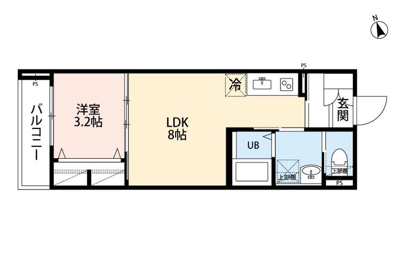 QUALIA KITAKASHIWA(1LDK/1階)の間取り写真