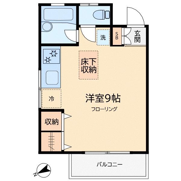 リベール鷹番(ワンルーム/2階)の間取り写真