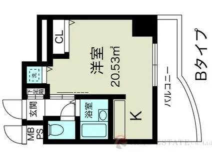 ノルデンハイム新大阪(ワンルーム/2階)の間取り写真