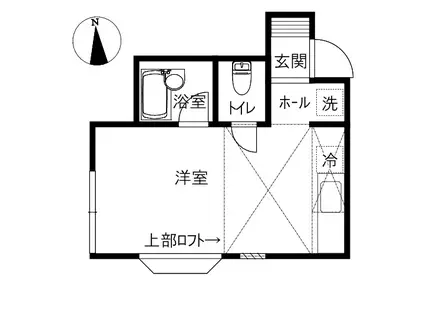 メゾンウィーンNO.1(ワンルーム/1階)の間取り写真