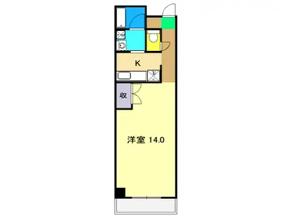 金子橋マンション(1K/4階)の間取り写真