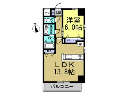 コントレイルりんくう常滑(1LDK/1階)の間取り写真