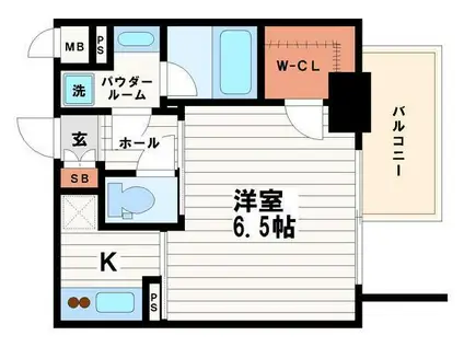 エスライズ御堂筋本町(1K/6階)の間取り写真