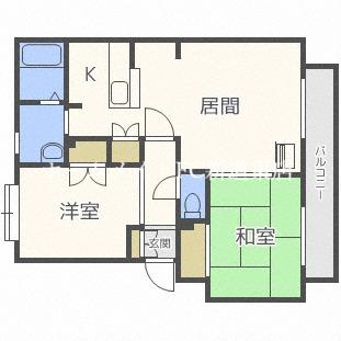 パークハイツE(2LDK/4階)の間取り写真