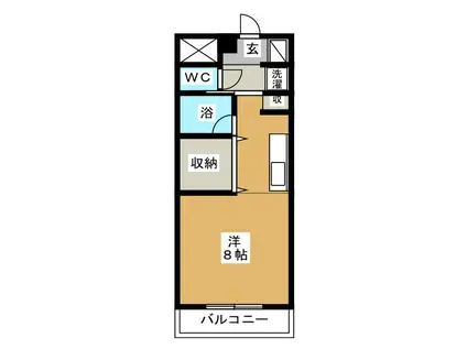 サンマルコ篠ノ井(ワンルーム/3階)の間取り写真