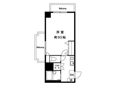 アサカシオン三軒茶屋(1K/5階)の間取り写真