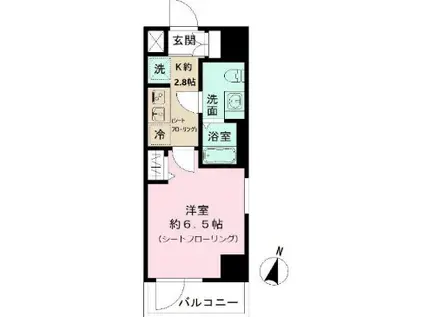 N-STAGE HIRATSUKAII(1K/2階)の間取り写真