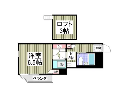 フジパレス行田壱番館(1K/2階)の間取り写真