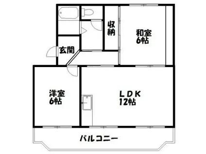 GLANZ(2LDK/2階)の間取り写真