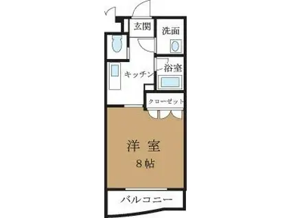 フォンテーヌマンション(1K/1階)の間取り写真