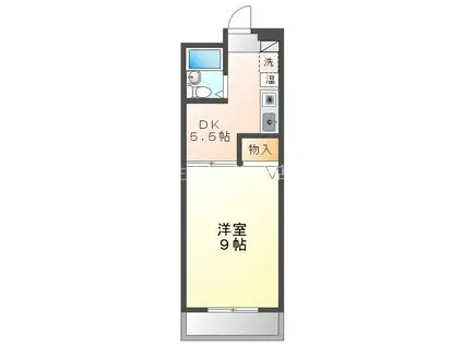 藤井マンション高倉(1DK/2階)の間取り写真