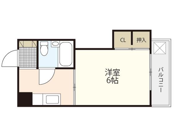 N428BD(1K/4階)の間取り写真