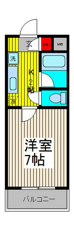 コーポ鈴蘭 3階階 間取り