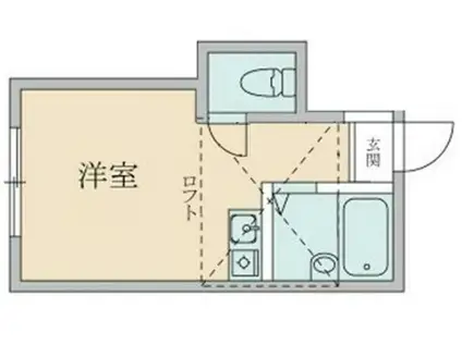 クリスタルヴィラ弘明寺(ワンルーム/1階)の間取り写真