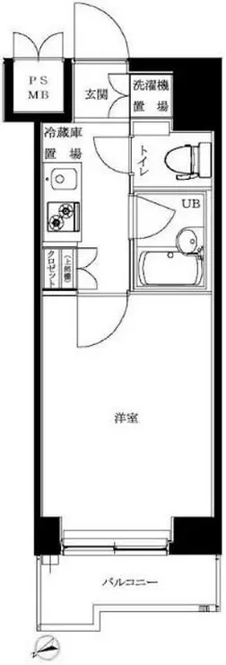 ルーブル北新宿 7階階 間取り