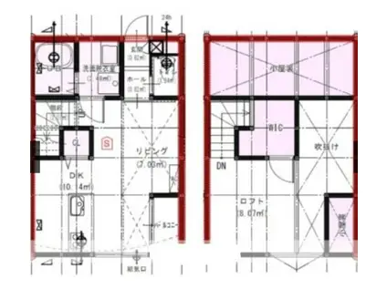 LUNGO ルンゴ(ワンルーム/1階)の間取り写真