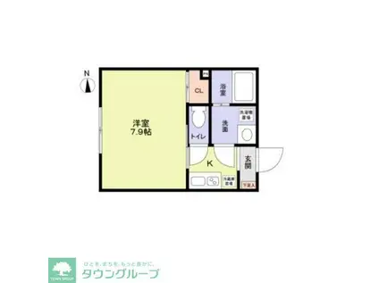 VISTA MINAMIDAI(1K/2階)の間取り写真