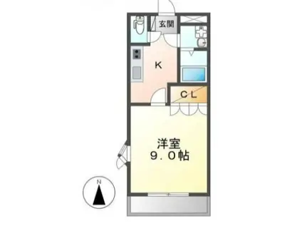 ABBEY ROAD(1K/2階)の間取り写真