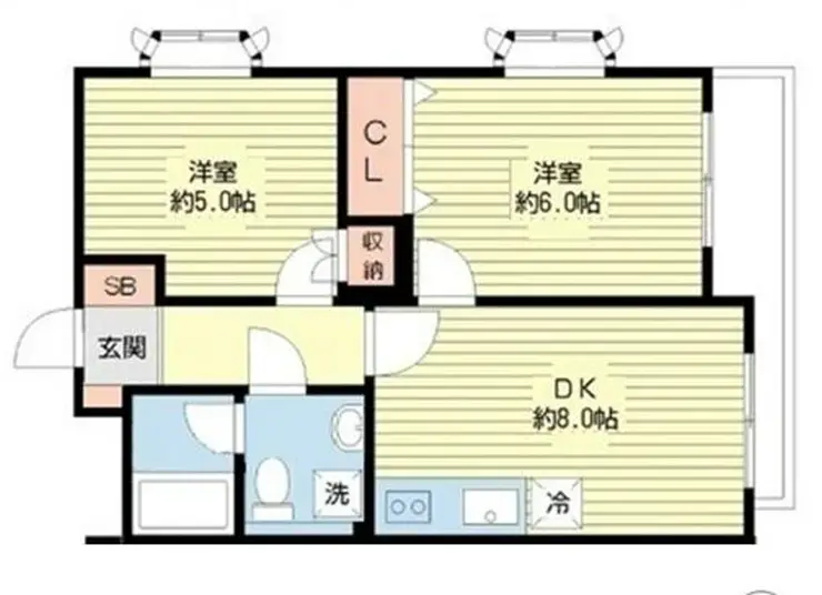 セザール自由が丘 2階階 間取り