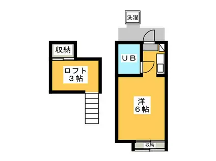 ハートピア高尾(ワンルーム/2階)の間取り写真
