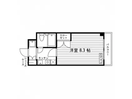 TAKEONE(1K/3階)の間取り写真
