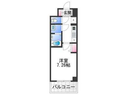 COCO-SURFRIDER(1K/7階)の間取り写真