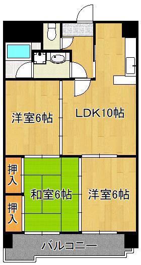 エムズコート沼本町(3LDK/3階)の間取り写真