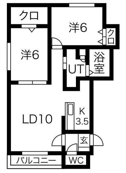 PINOT BLANC(2LDK/2階)の間取り写真
