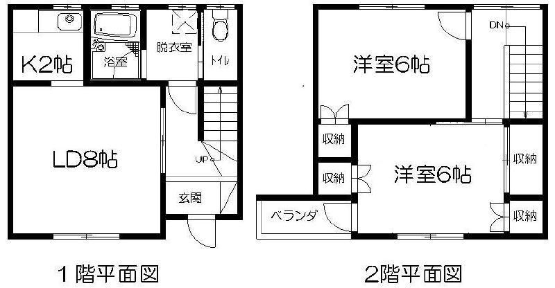 ハートランド(2LDK/2階)の間取り写真