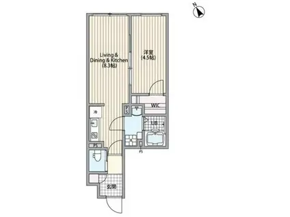 エルファーロ三軒茶屋VI(1LDK/3階)の間取り写真