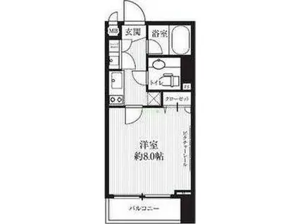 HF北四番丁レジデンス(1K/5階)の間取り写真