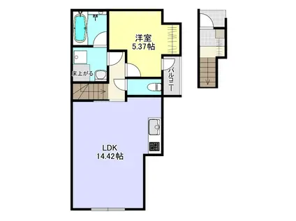 グランツリー井野(1LDK/2階)の間取り写真