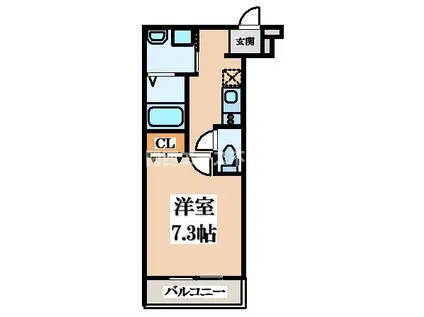 フジパレス俊徳道イースト(1K/3階)の間取り写真