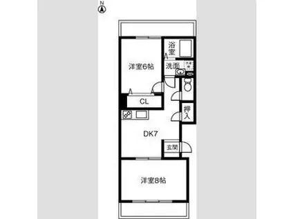 メゾン・サーブル(2LDK/4階)の間取り写真
