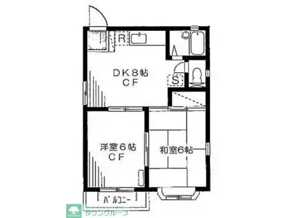 コートビレッジ・K1(2DK/2階)の間取り写真