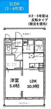 SALT明野西(1LDK/4階)の間取り写真