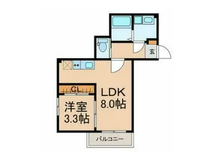 BON APPETIT(1LDK/2階)の間取り写真