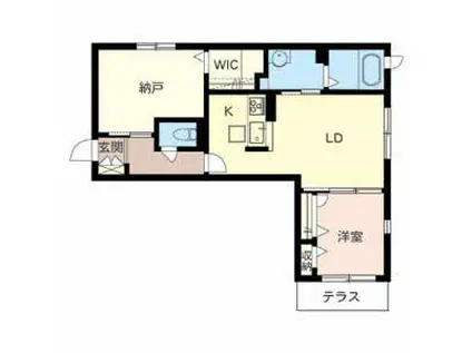 シャーメゾン彩II号館(1SLDK/1階)の間取り写真