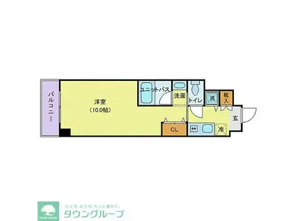 ラヴァージュ小町(1K/3階)の間取り写真