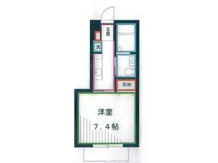 エスポワール立野B棟(1K/1階)の間取り写真