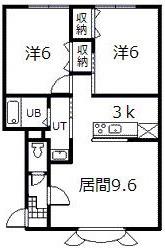 コムハウスII・III(2LDK/1階)の間取り写真